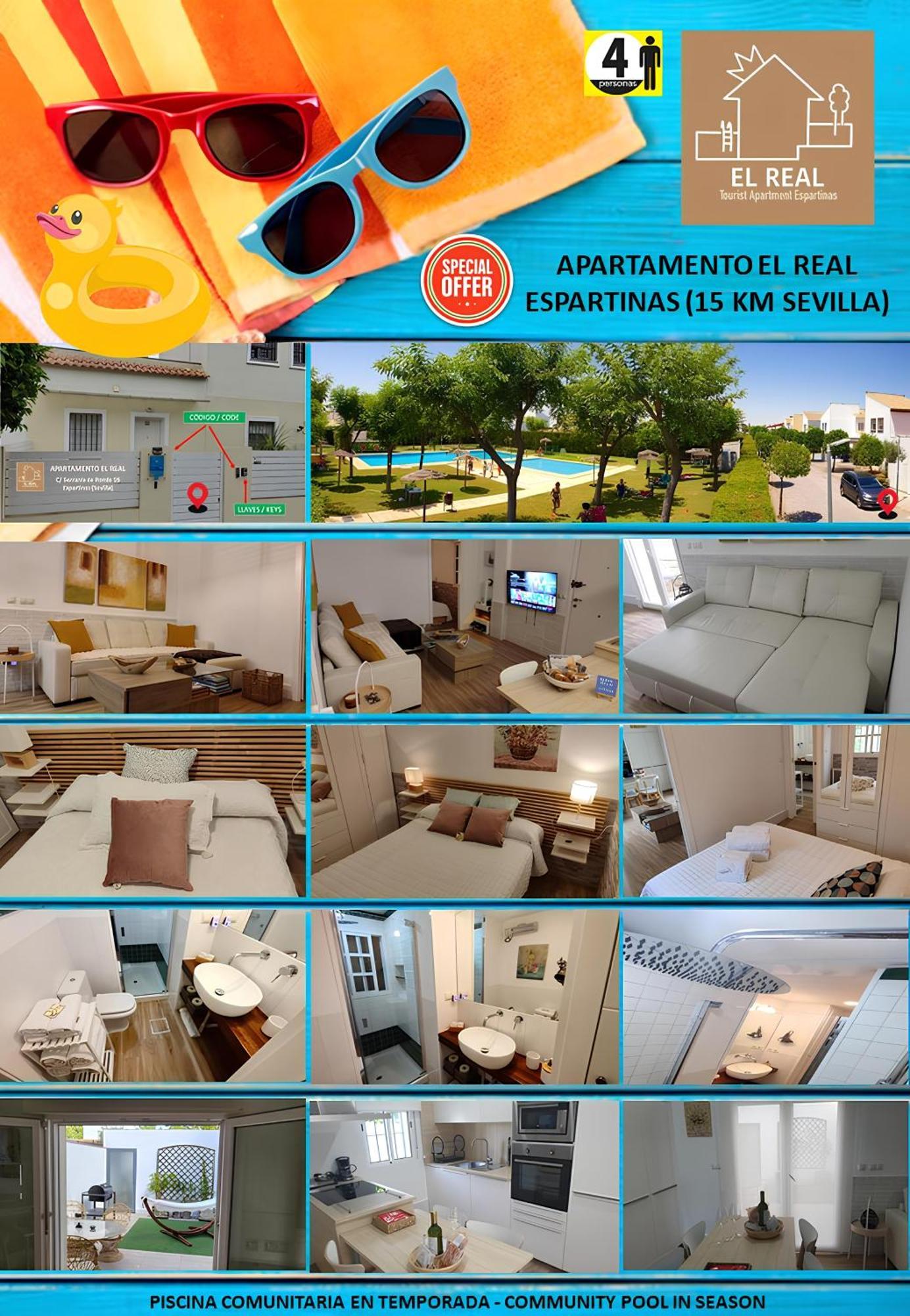 Apartamento El Real - Espartinas - Sevilla Экстерьер фото